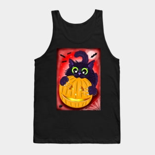 Halloween cat Tank Top